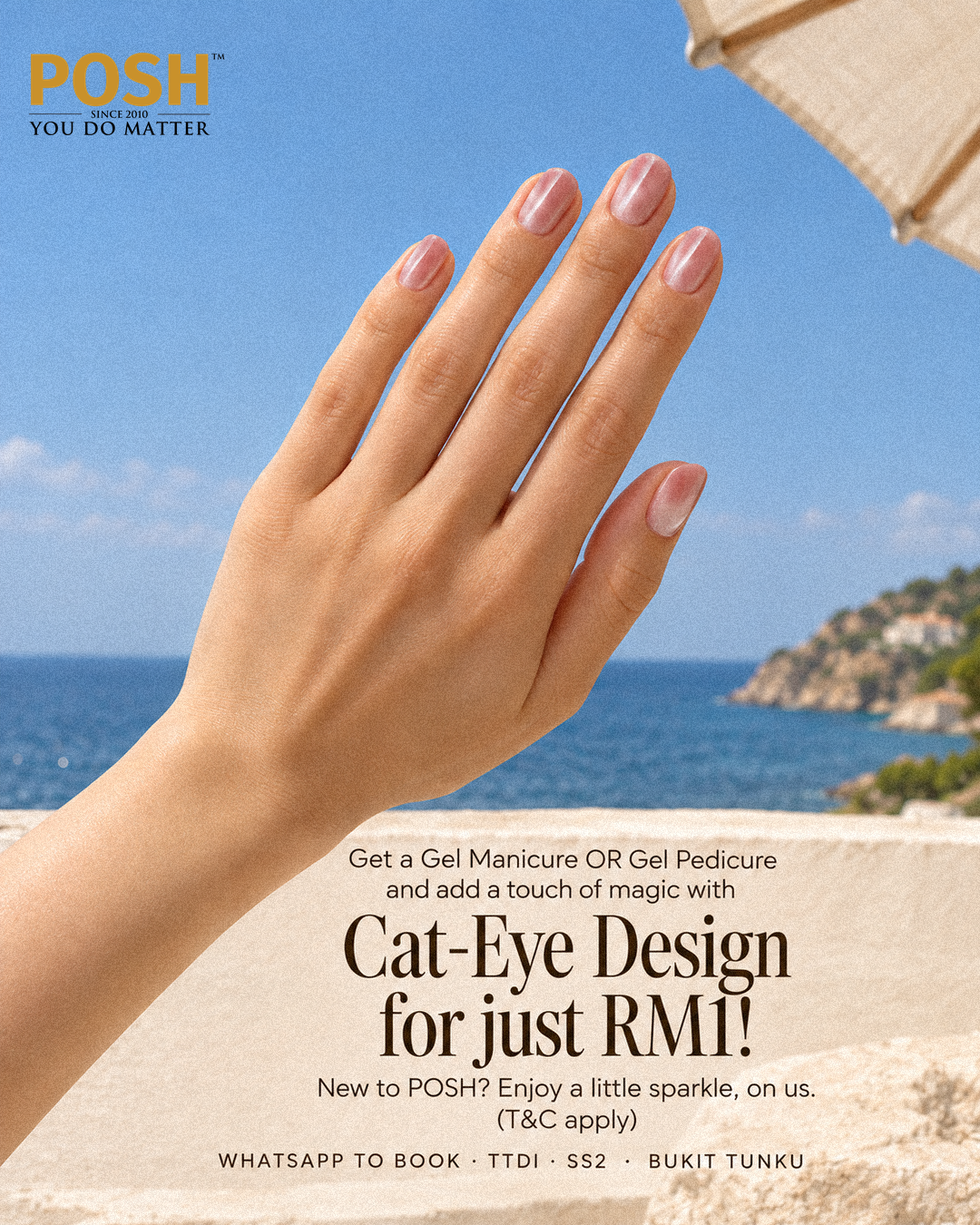 POSH cat-eye RM1 ad creative card